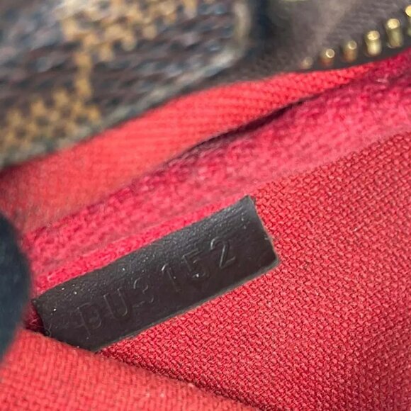 Authentic Louis Vuitton Eva Clutch Damier Ebene Canvas Shoulder Bag - Picture 2 of 9